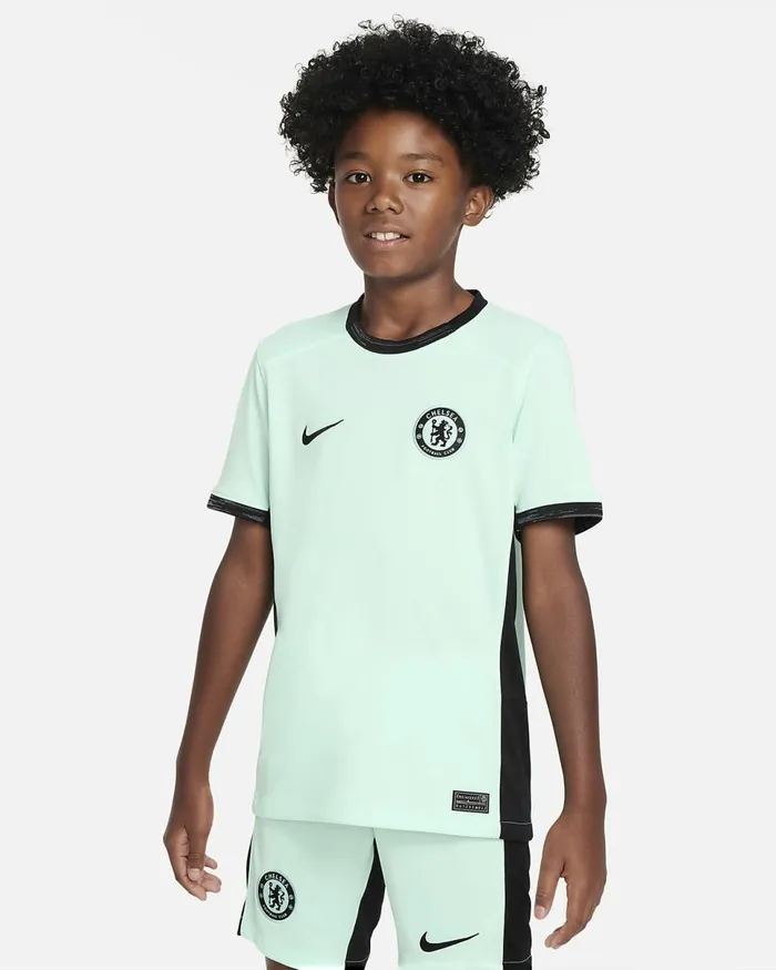 Kids Chelsea FC 202324 Stadium Third Mint Foamblack Nike Kits And Jerseys