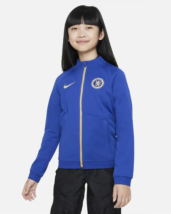 Kids Chelsea FC Academy Pro Rush Blueclub Gold Nike Jackets