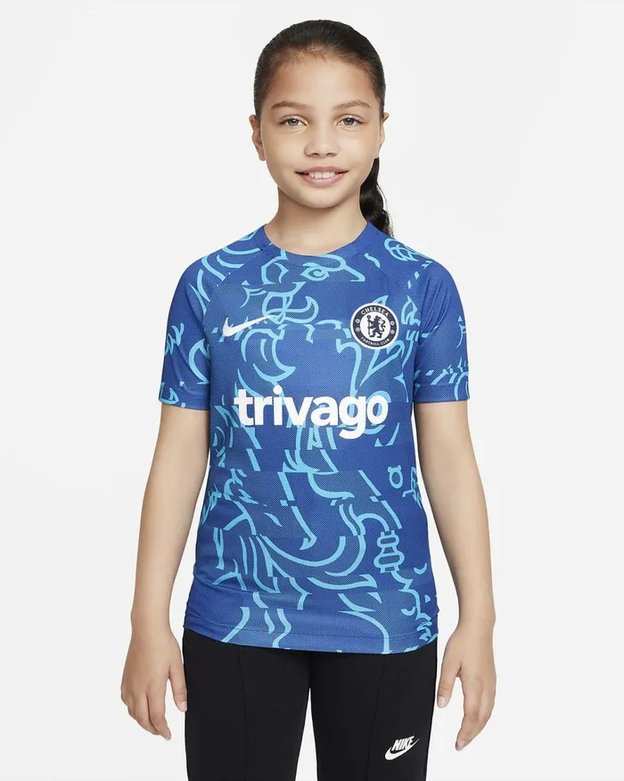 Kids Chelsea FC Chlorine Bluechlorine Bluewhite Nike Tops And TShirts