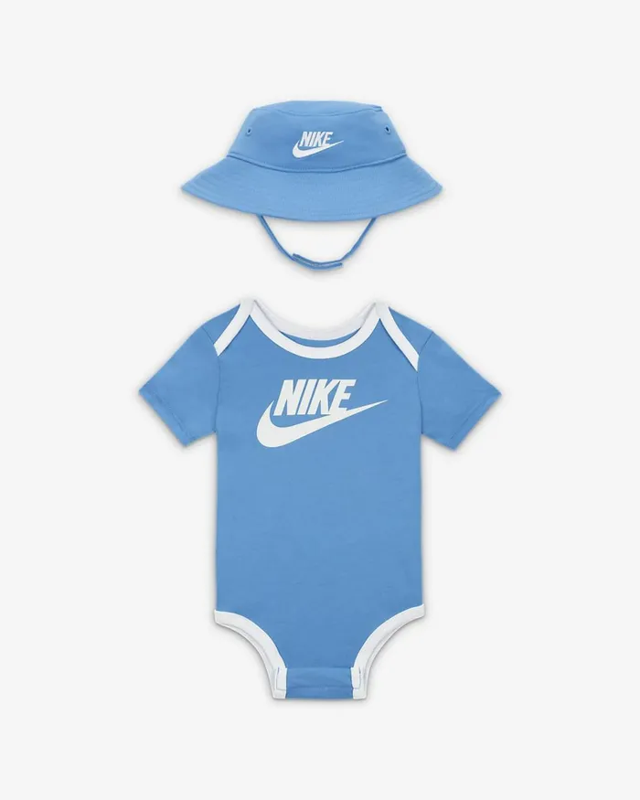 Kids Core Bucket Hat And Bodysuit Set University Blue Nike Sport Clothing