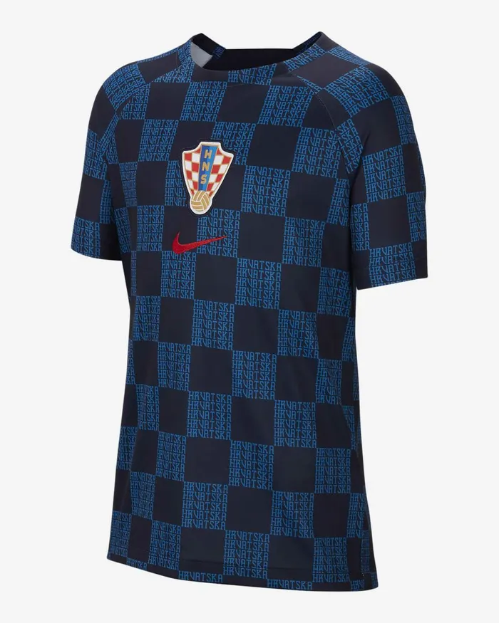 Kids Croatia Academy Pro Blackened Blueuniversity Red Nike Tops And TShirts