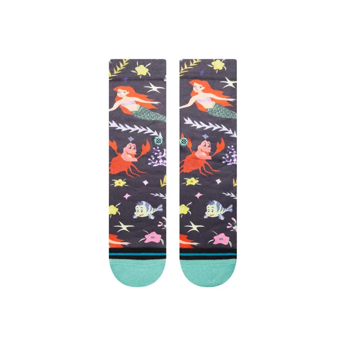 Kids Disney 100 Este Preda X Kids Poly Crew Socks Ariel By Estee Kids 8211 Teal Stance Kids