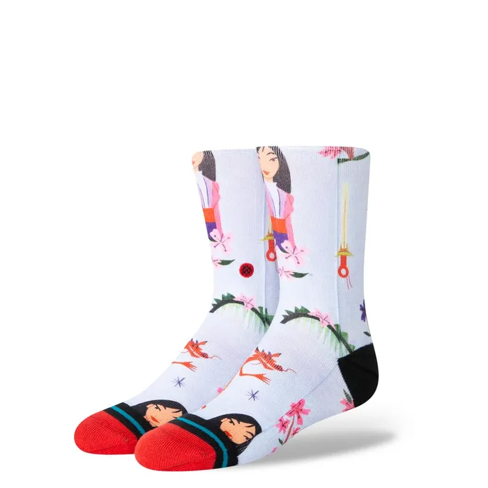 Kids Disney 100 Este Preda X Kids Poly Crew Socks Mulan By Estee Kids 8211 Red Stance Kids