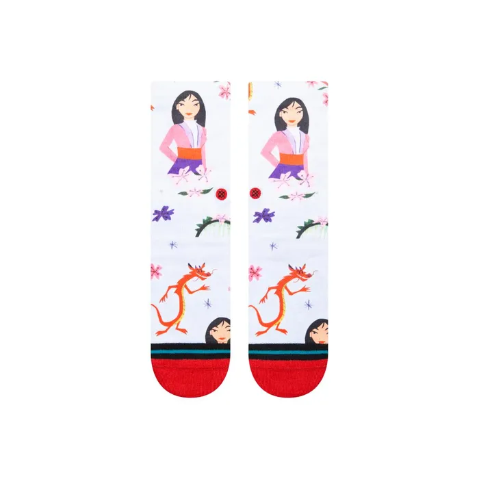 Kids Disney 100 Este Preda X Kids Poly Crew Socks Mulan By Estee Kids 8211 Red Stance Kids