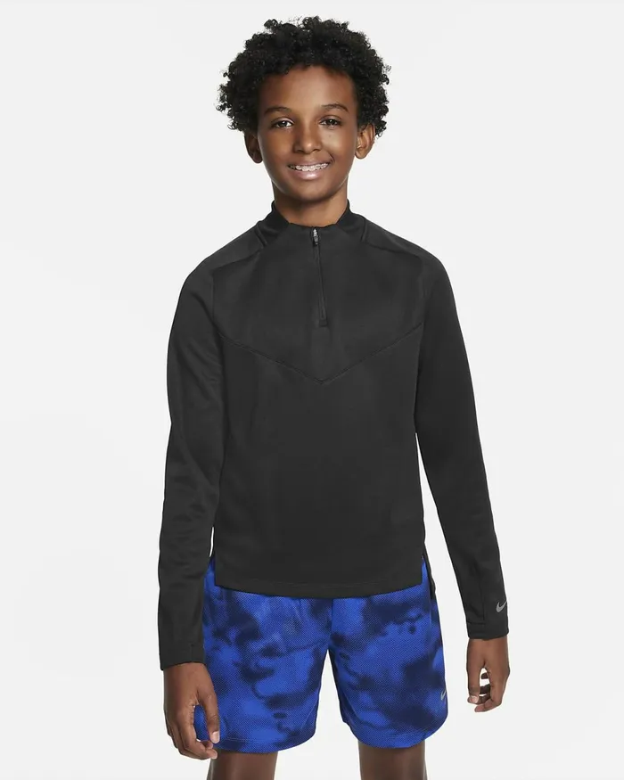 Kids DriFit Multi Tech Blackblack Nike Tops And TShirts
