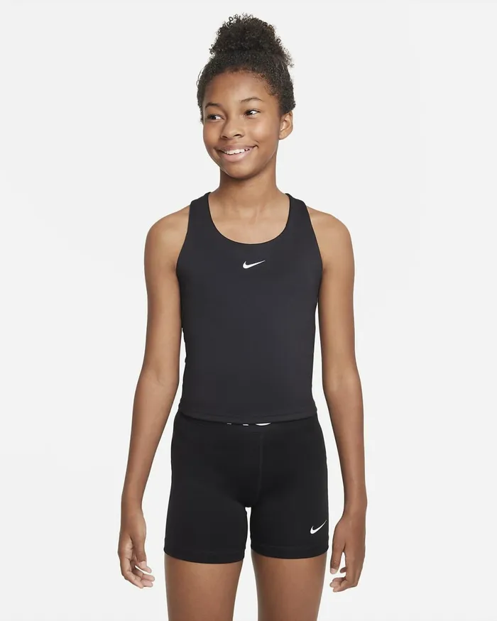 Kids DriFit Swoosh Blackwhite Nike Sports Bras