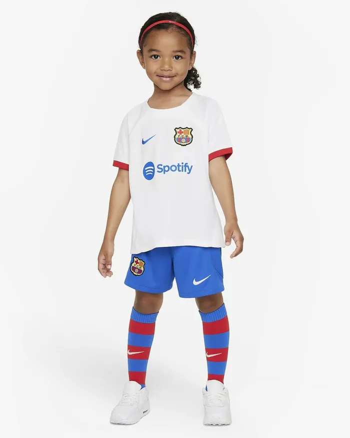 Kids FC Barcelona 202324 Away Whiteroyal Blueuniversity Redroyal Blue Nike Sport Clothing Kids FC Barcelona 202324 Away Whiteroyal Blueuniversity Redroyal Blue Nike Sport Clothing