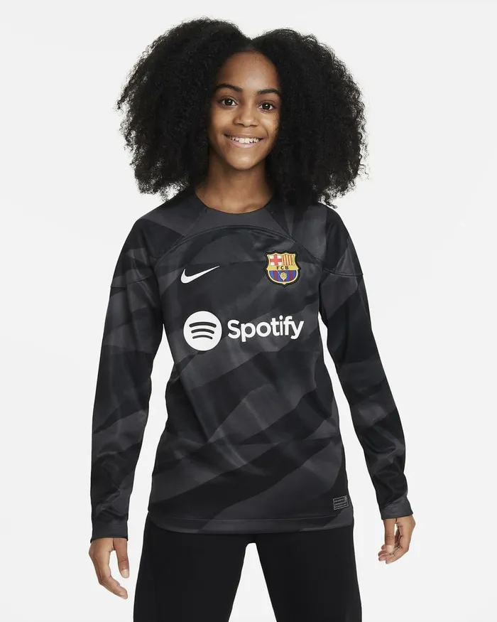 Kids FC Barcelona 202324 Stadium Goalkeeper Anthraciteanthraciteblackwhite Nike Tops And TShirts Kids FC Barcelona 202324 Stadium Goalkeeper Anthraciteanthraciteblackwhite Nike Tops And TShirts