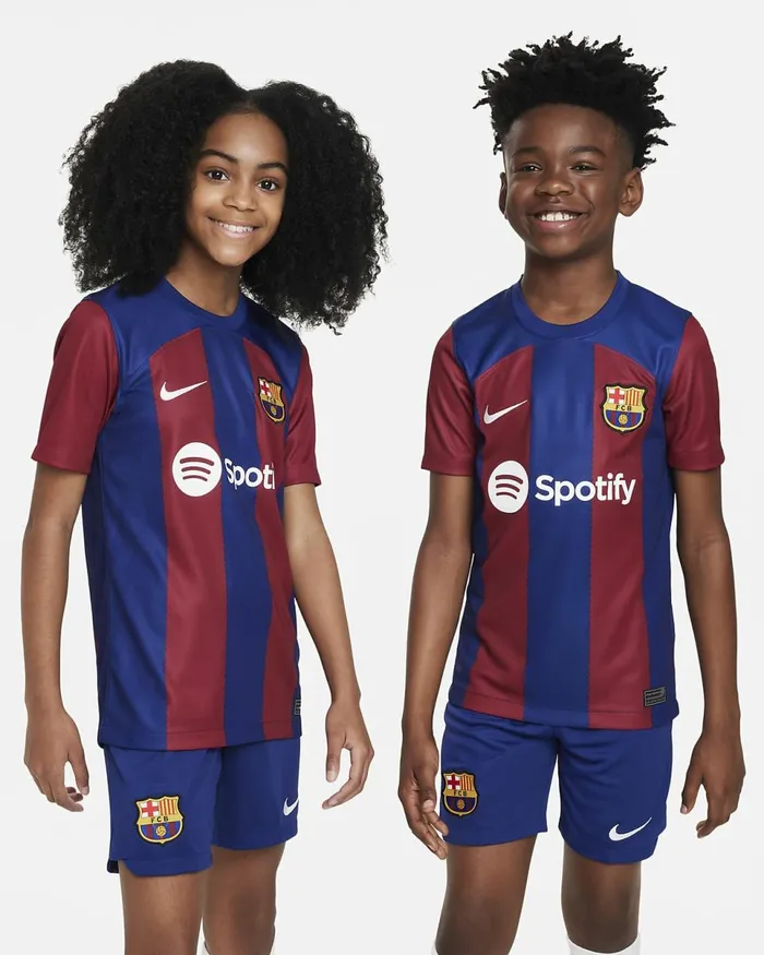 Kids FC Barcelona 202324 Stadium Home Deep Royal Bluenoble Redwhite Nike Tops And TShirts Kids FC Barcelona 202324 Stadium Home Deep Royal Bluenoble Redwhite Nike Tops And TShirts