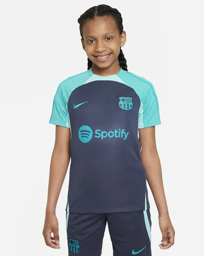 Kids FC Barcelona Strike Third Thunder Bluelight Aquaenergyenergy Nike Tops And TShirts Kids FC Barcelona Strike Third Thunder Bluelight Aquaenergyenergy Nike Tops And TShirts