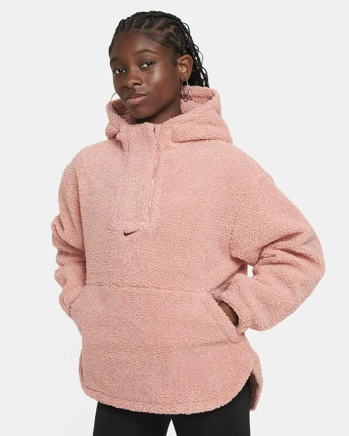 Kids HighPile Fleece Red Stardustcedar Nike Hoodies And Sweatshirts