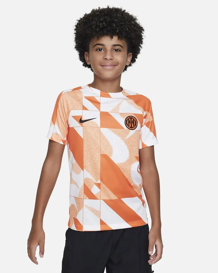 Kids Inter Milan Academy Pro Third Whitesafety Orangeblackblack Nike Tops And TShirts Kids Inter Milan Academy Pro Third Whitesafety Orangeblackblack Nike Tops And TShirts