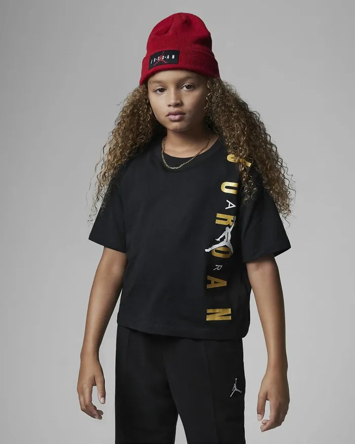 Kids Jordan 034Time To Shine034 Tee Black Nike Tops And TShirts