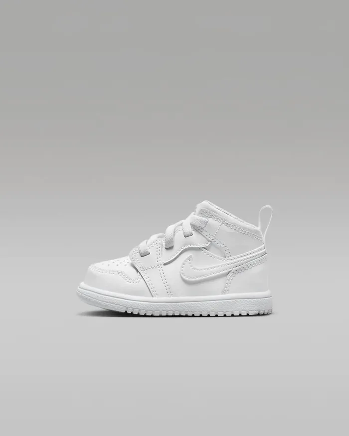 Kids Jordan 1 Mid Alt Whitewhitewhite Nike Baby and Toddler 03 Years