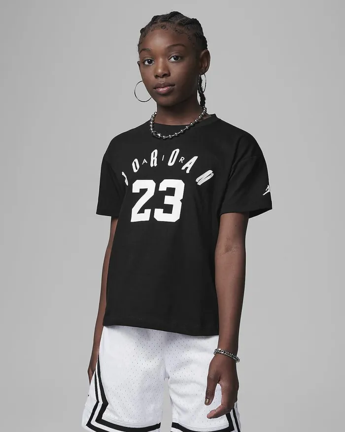 Kids Jordan 23 Soft Touch Tee Black Nike Tops And TShirts