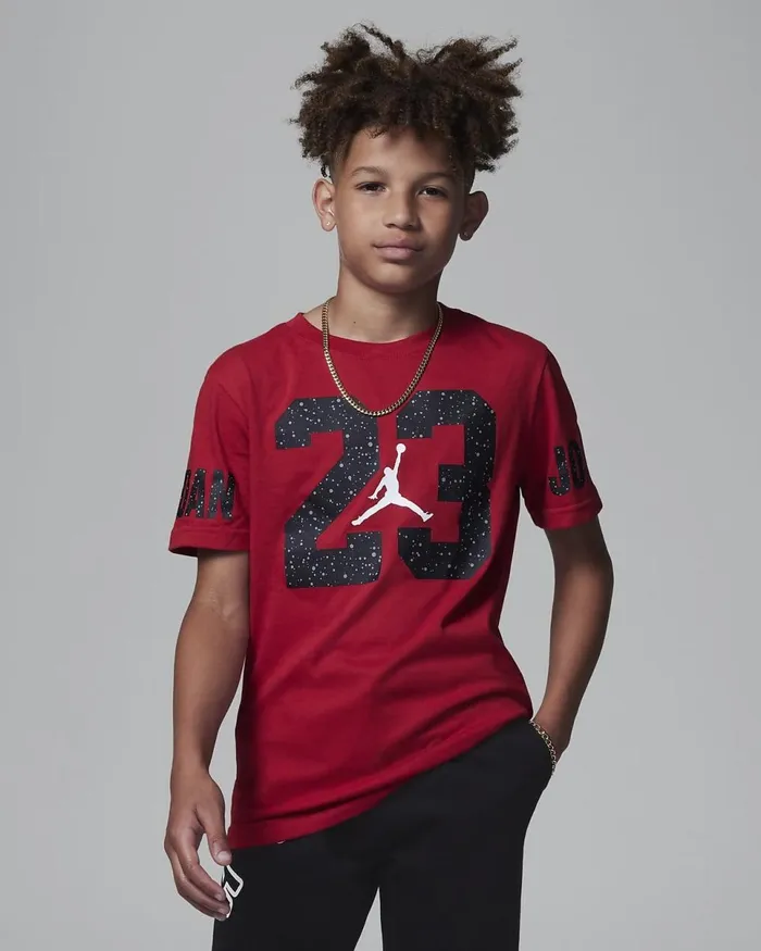 Kids Jordan 23 Speckled Tee Gym Redblack Nike Tops And TShirts