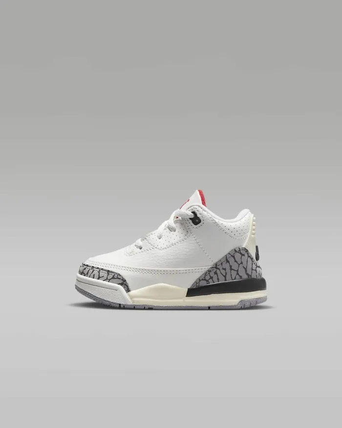Kids Jordan 3 Retro Summit Whiteblackcement Greyfire Red Nike Lifestyle