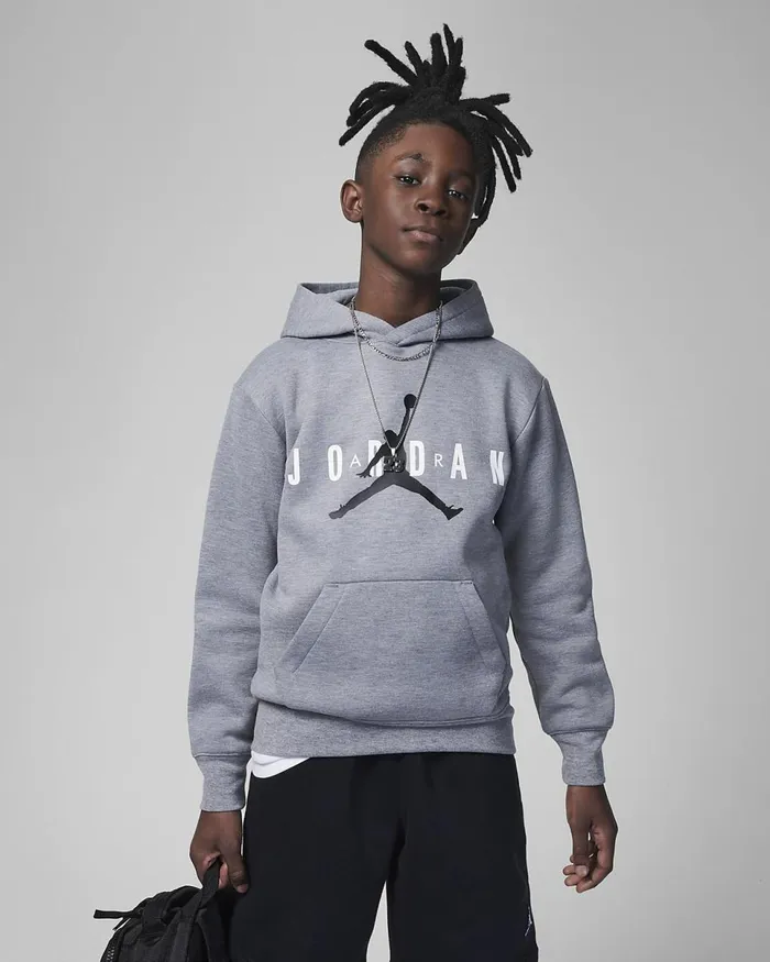 Kids Jordan Carbon Heather Nike Hoodies And Sweatshirts