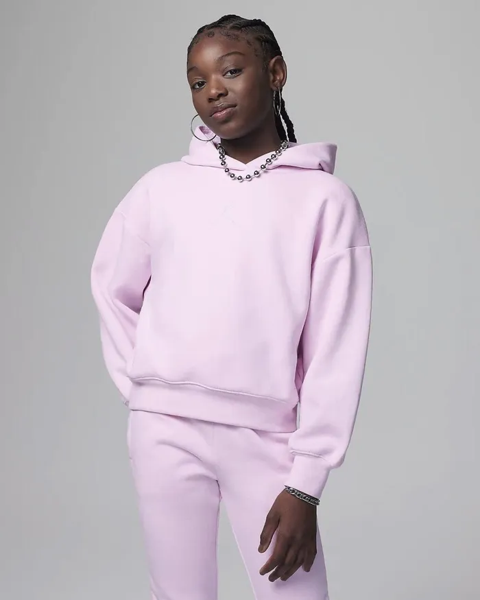 Kids Jordan Icon Play Pullover Hoodie Pink Foam Nike Hoodies And Sweatshirts