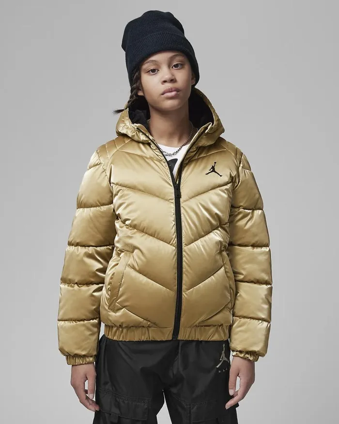 Kids Jordan Metallic Gold Nike Jackets