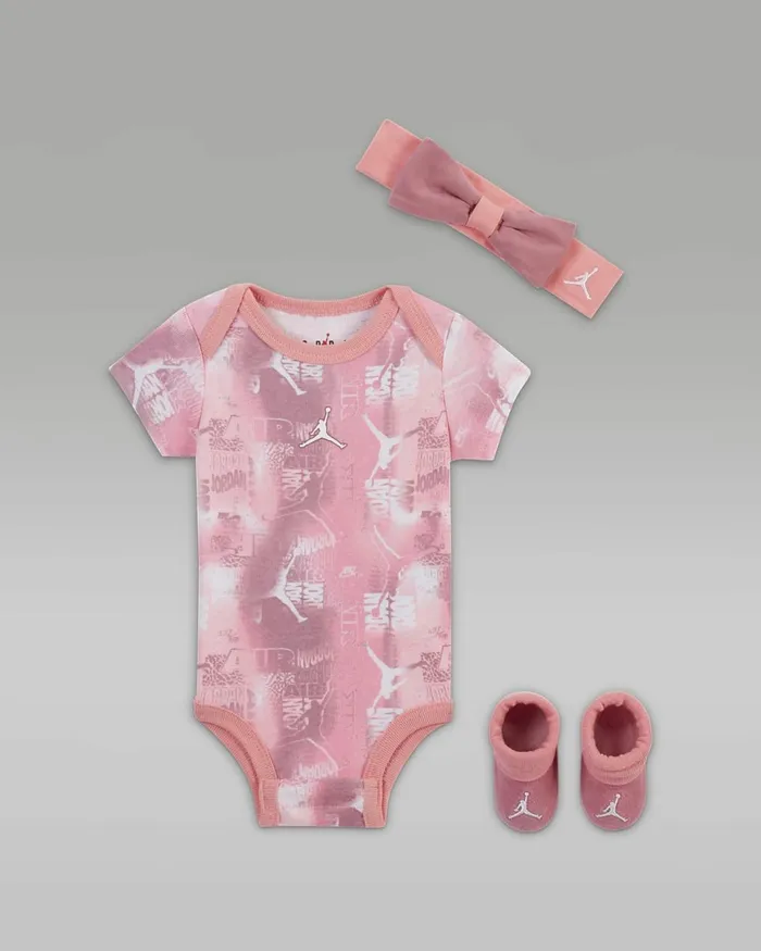 Kids Jordan New Wave Printed 3Piece Box Set Coral Chalk Nike Baby and Toddler 03 Years Kids Jordan New Wave Printed 3Piece Box Set Coral Chalk Nike Baby and Toddler 03 Years
