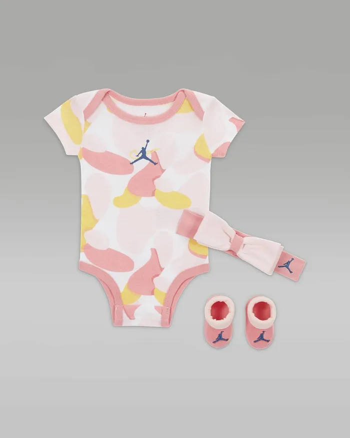 Kids Jordan Outside The Lines 3Piece Bodysuit Box Set Coral Chalk Nike Baby and Toddler 03 Years Kids Jordan Outside The Lines 3Piece Bodysuit Box Set Coral Chalk Nike Baby and Toddler 03 Years