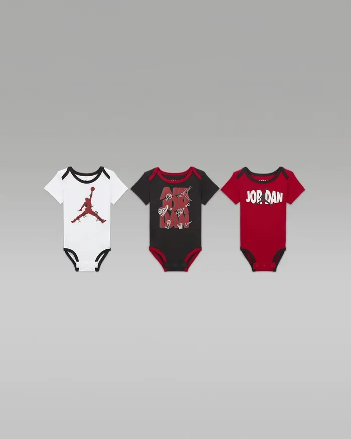 Kids Jordan Playground Bodysuit 3Pack Set Assortedblackgym Red Nike Baby and Toddler 03 Years Kids Jordan Playground Bodysuit 3Pack Set Assortedblackgym Red Nike Baby and Toddler 03 Years