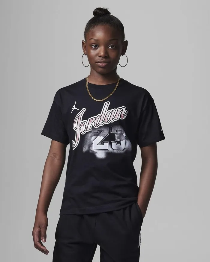 Kids Jordan Rookie Sky Tee Black Nike Tops And TShirts