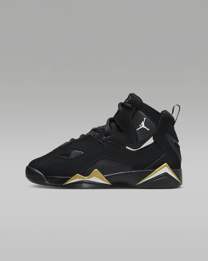 Kids Jordan True Flight Blackmetallic Goldwhite Nike Lifestyle