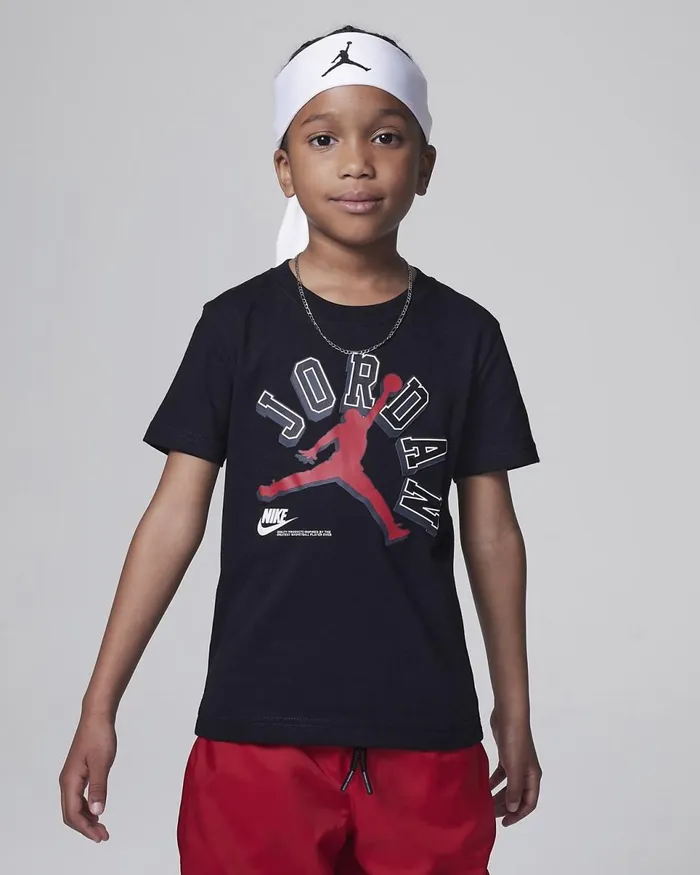 Kids Jordan Varsity Jumpman Tee Black Nike Tops And TShirts