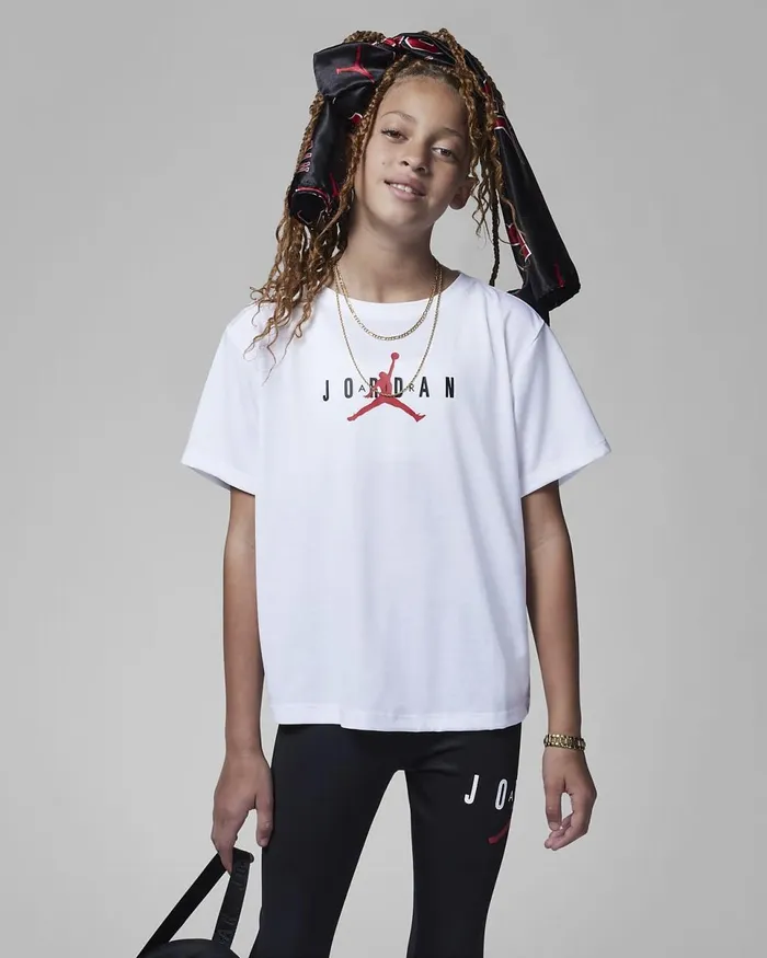 Kids Jordan White Nike Tops And TShirts