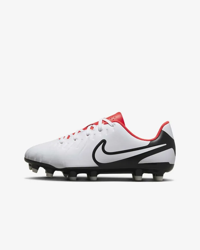 Kids Jr Tiempo Legend 10 Club Whitebright Crimsonblack Nike Football
