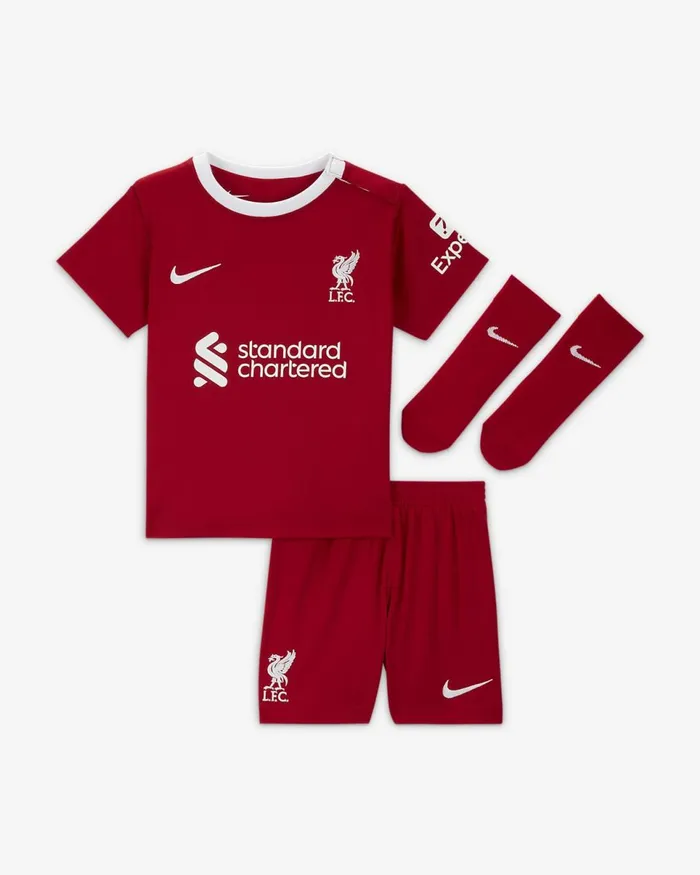 Kids Liverpool FC 202324 Home Gym Redwhite Nike Baby and Toddler 03 Years