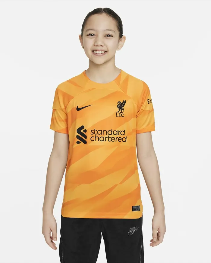 Kids Liverpool FC 202324 Stadium Goalkeeper Taxivivid Orangeblack Nike Tops And TShirts Kids Liverpool FC 202324 Stadium Goalkeeper Taxivivid Orangeblack Nike Tops And TShirts