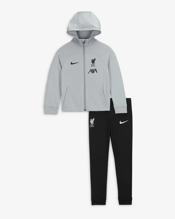 Kids Liverpool FC Strike Wolf Greyblackblack Nike Tracksuits