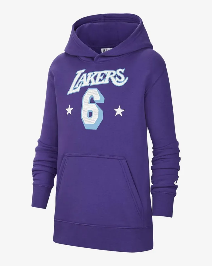 Kids Los Angeles Lakers Field Purple Nike Hoodies And Sweatshirts