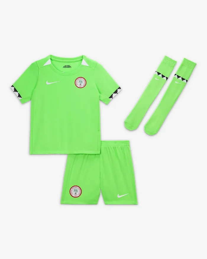 Kids Nigeria 2023 Home Poison Greenwhitewhite Nike Younger Kids 3 8211 7 Years Kids Nigeria 2023 Home Poison Greenwhitewhite Nike Younger Kids 3 8211 7 Years