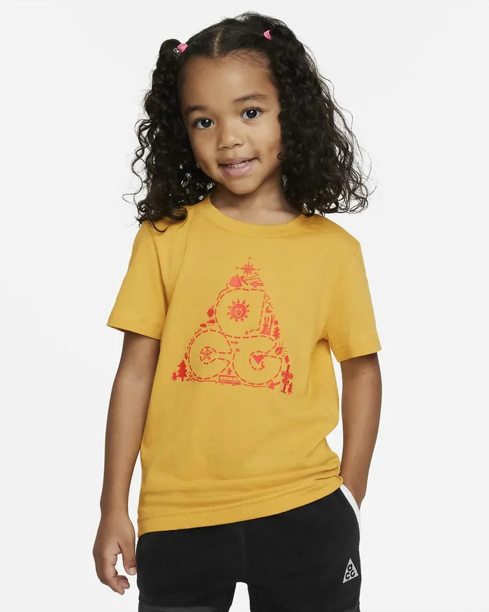 Kids Nike Yellow Ochre Nike Tops And TShirts
