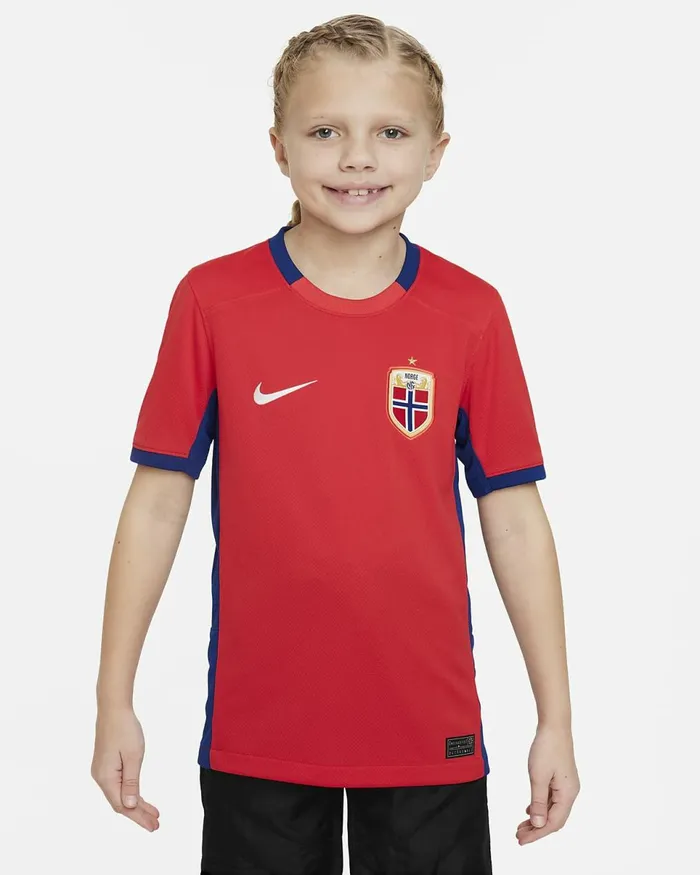 Kids Norway 2023 Stadium Home Global Redglobal Bluewhite Nike Tops And TShirts Kids Norway 2023 Stadium Home Global Redglobal Bluewhite Nike Tops And TShirts