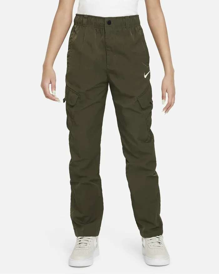 Kids Outdoor Play Cargo Khaki Nike Trousers And Leggings