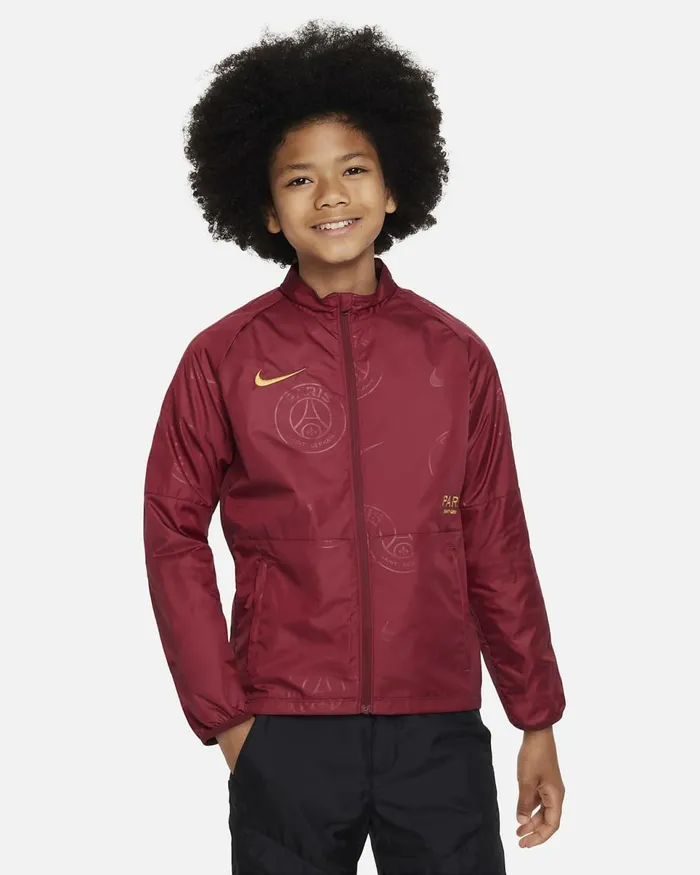Kids Paris SaintGermain Academy Awf Team Redgold Suede Nike Jackets