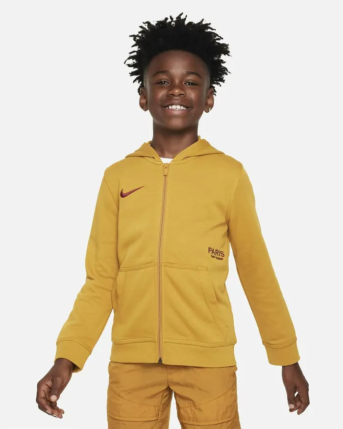 Kids Paris SaintGermain Club Gold Suedeteam Red Nike Hoodies And Sweatshirts