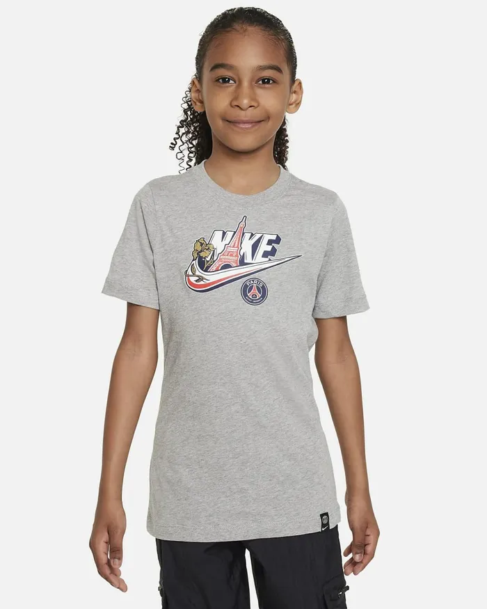 Kids Paris SaintGermain Dark Grey Heather Nike Tops And TShirts