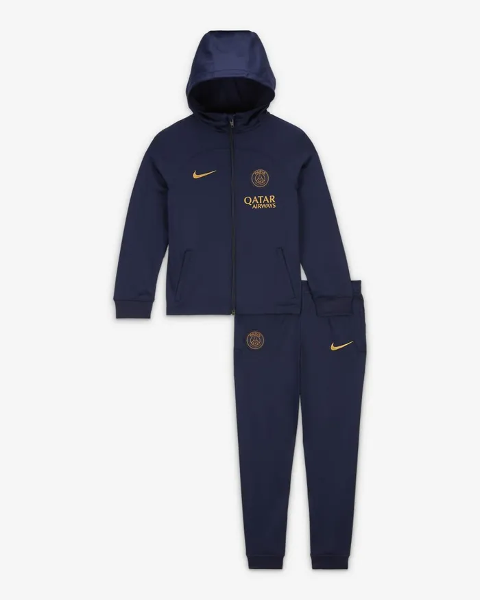 Kids Paris SaintGermain Strike Blackened Blueblackened Bluegold Suede Nike Tracksuits Kids Paris SaintGermain Strike Blackened Blueblackened Bluegold Suede Nike Tracksuits