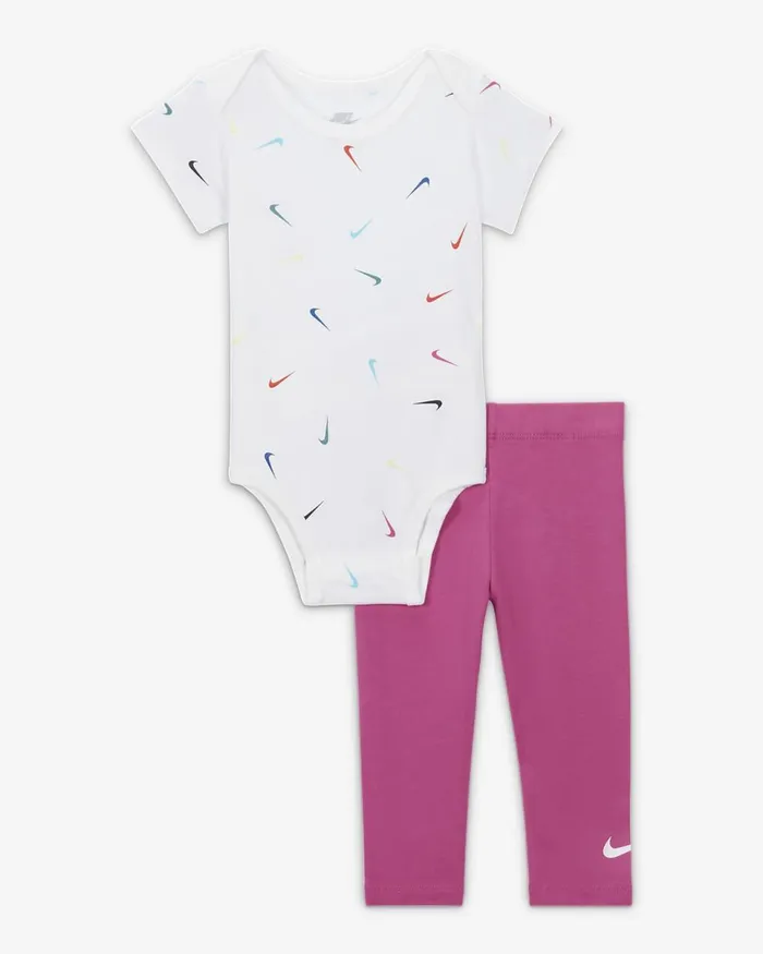 Kids Printed Bodysuit And Leggings Set Active Fuchsia Nike Baby and Toddler 03 Years Kids Printed Bodysuit And Leggings Set Active Fuchsia Nike Baby and Toddler 03 Years