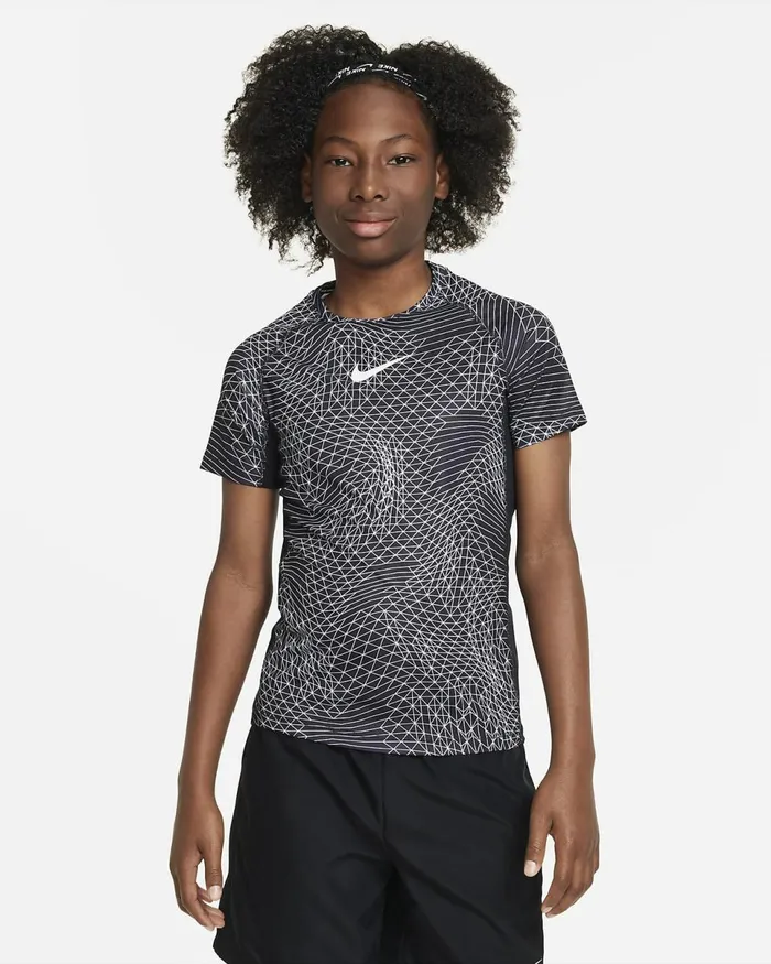 Kids Pro DriFit Blackblackwhite Nike Tops And TShirts