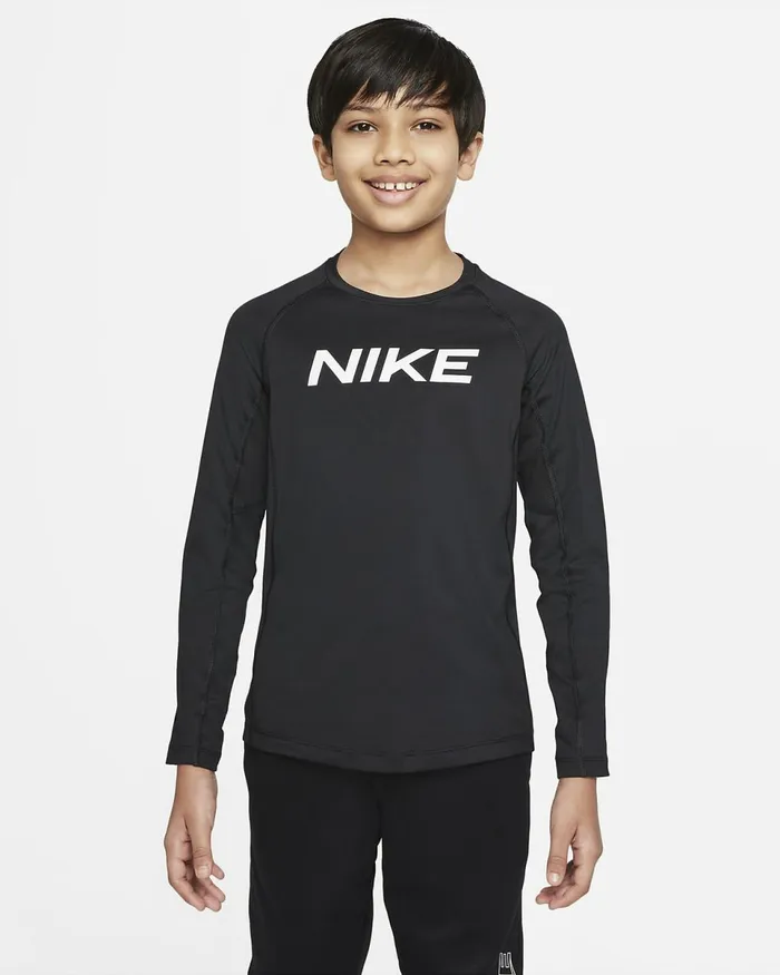 Kids Pro DriFit Black Nike Tops And TShirts