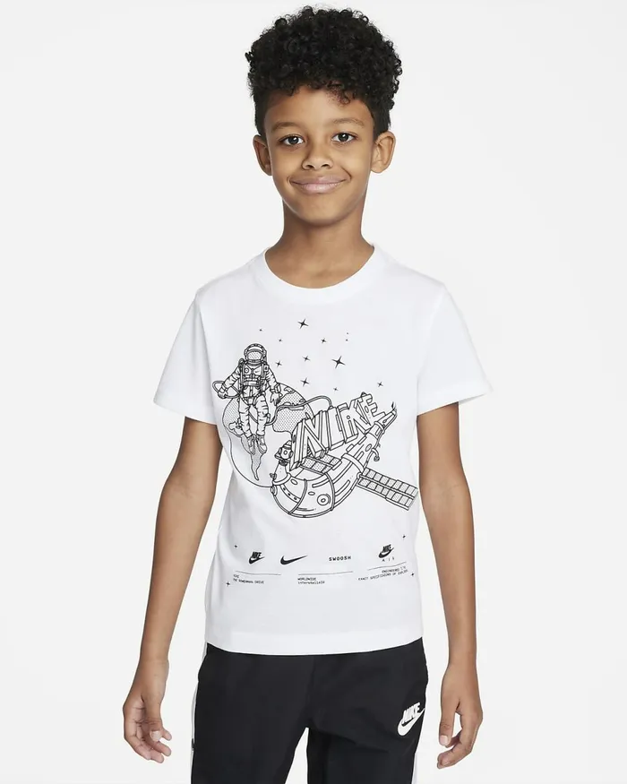 Kids Satellite Graphic Tee White Nike Tops And TShirts