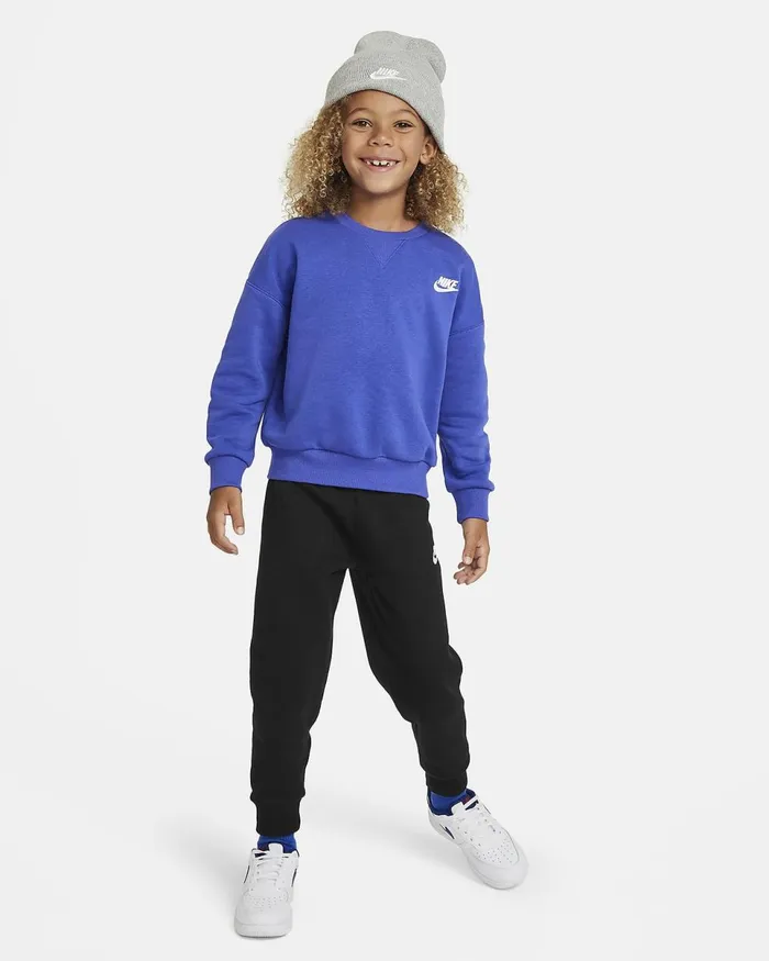 Kids Snow Day Fleece Crew Set Black Nike Sport Clothing