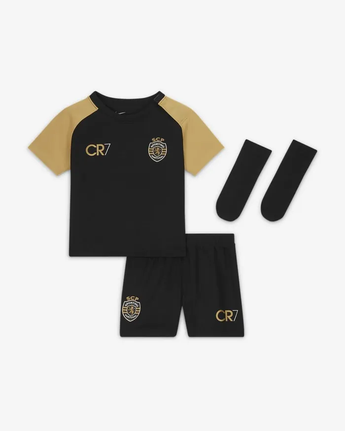 Kids Sporting Cp X Cr7 202324 Stadium Blackjersey Goldjersey Gold Nike Baby and Toddler 03 Years Kids Sporting Cp X Cr7 202324 Stadium Blackjersey Goldjersey Gold Nike Baby and Toddler 03 Years